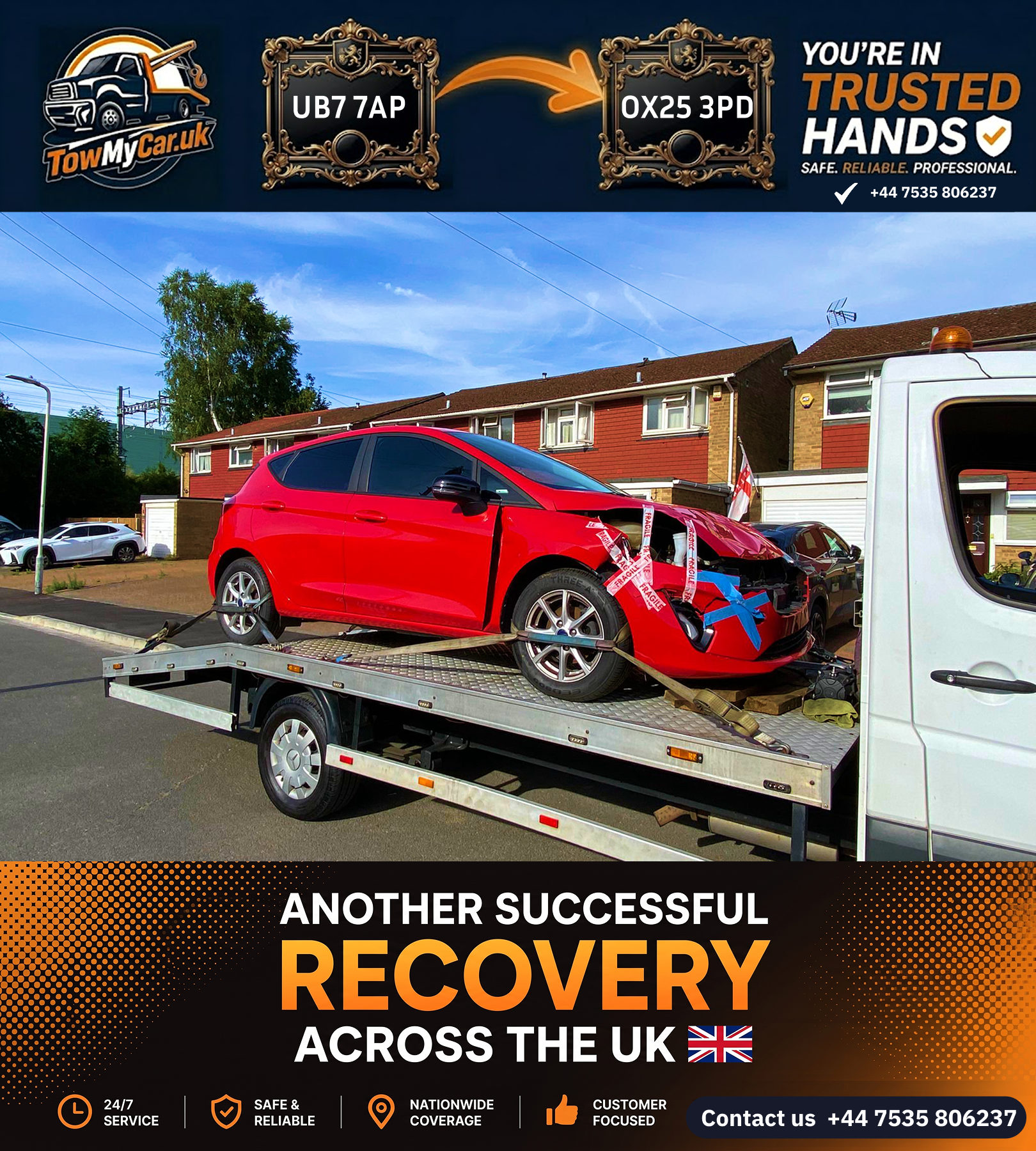 ACCIDENT in Hillingdon, unparished area → Chesterton — TowMyCar UK roadside recovery