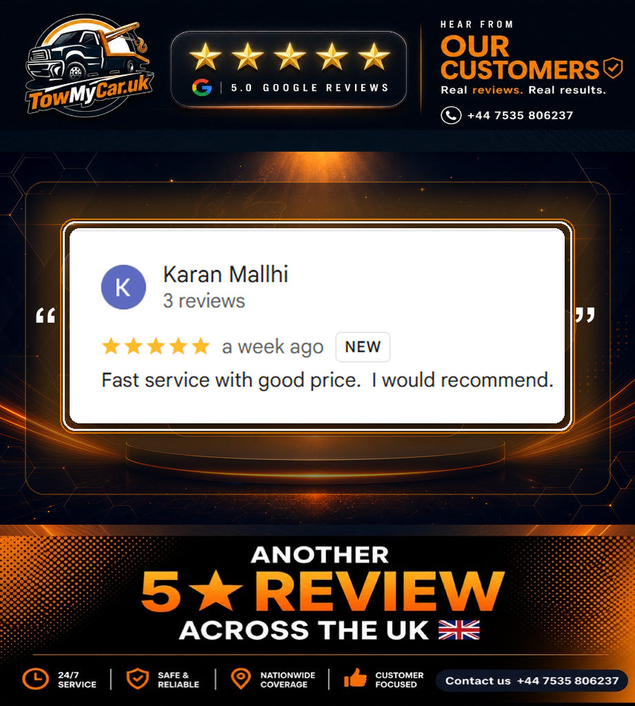 Recovery in Trafford, unparished area → St. Helens, unparished area — TowMyCar UK roadside recovery