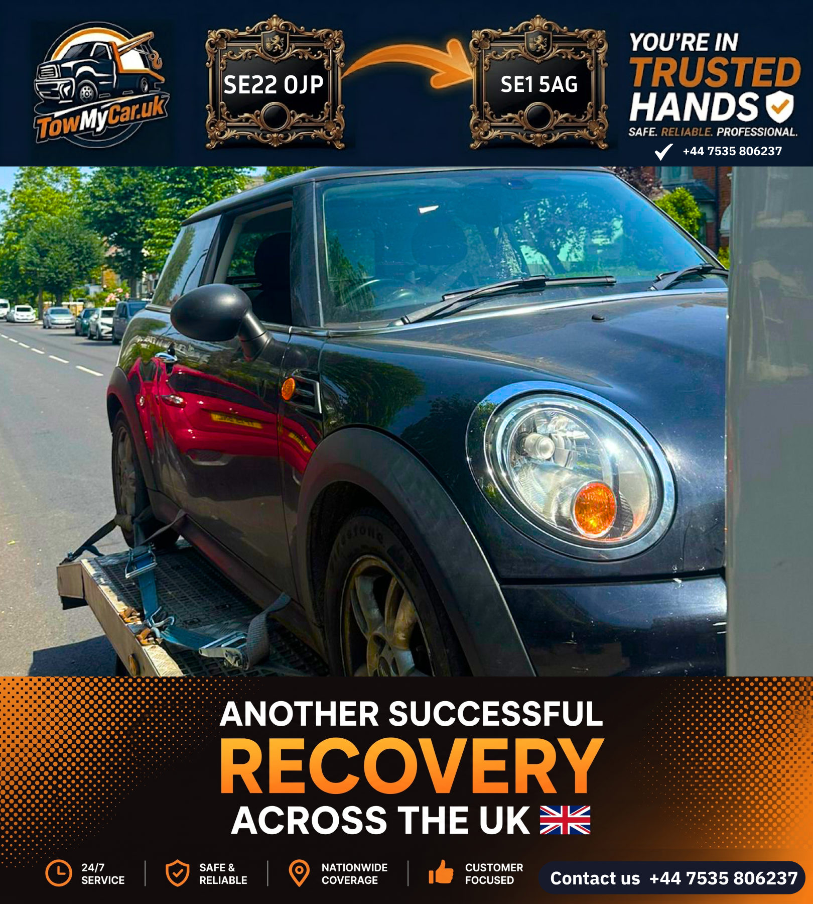 Recovery in Southwark, unparished area → Southwark, unparished area — TowMyCar UK roadside recovery